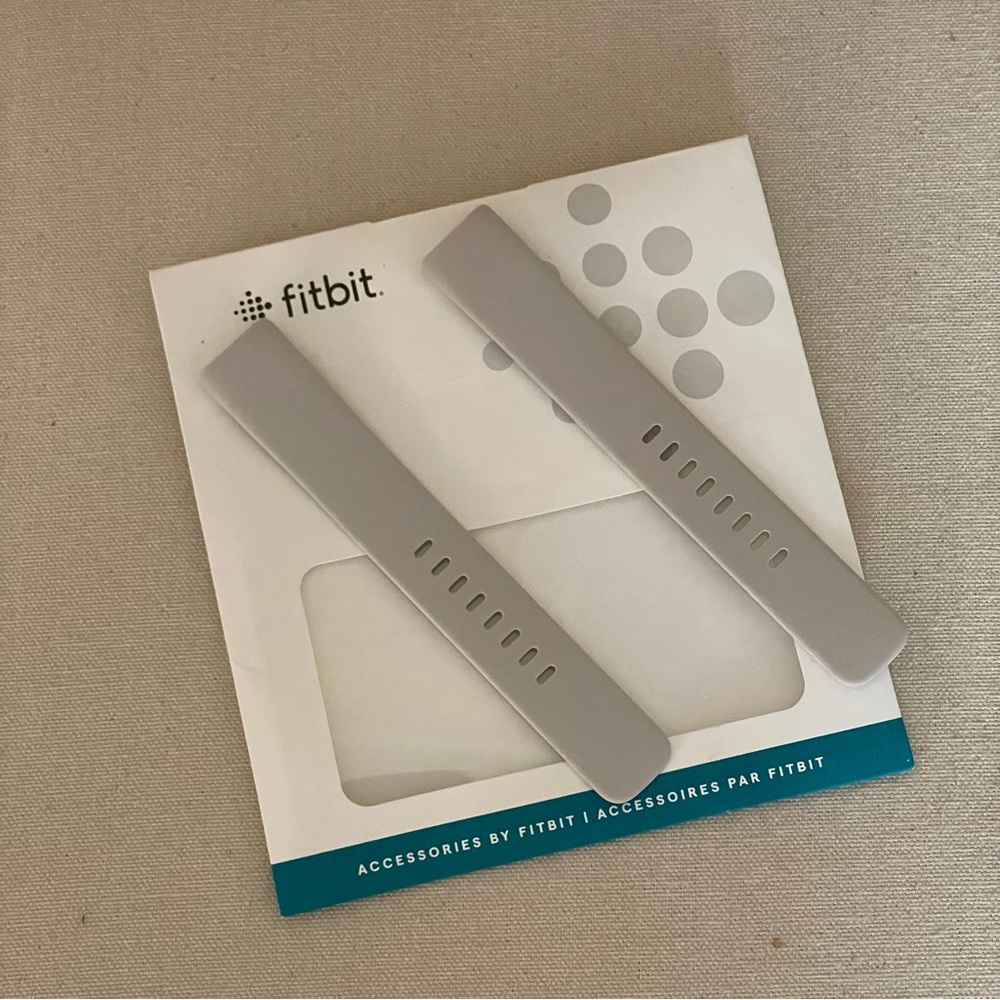 NEW Two Large White Extender Bands for Fitbit Charge, Never Used